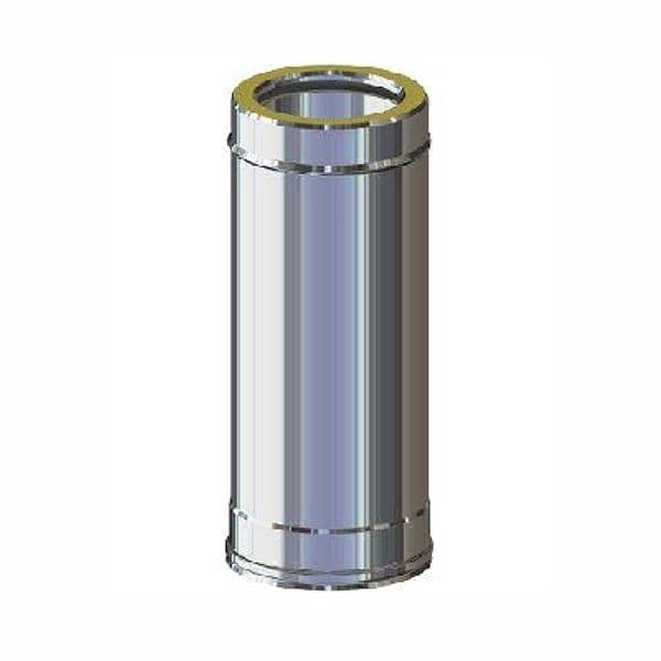 CANNA FUMARIA TUBO DOPPIA PARETE COIBENTATO ACCIAIO INOX PER ESTERNO DM 80-130 - 9