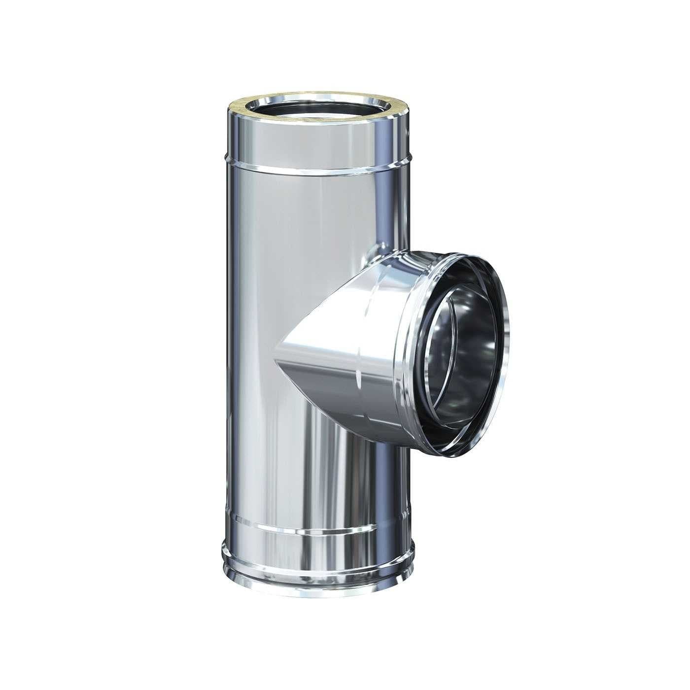 CANNA FUMARIA TUBO DOPPIA PARETE COIBENTATO ACCIAIO INOX PER ESTERNO DM 100-150 - 3