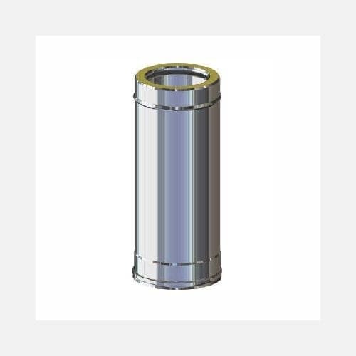 CANNA FUMARIA TUBO DOPPIA PARETE COIBENTATO ACCIAIO INOX PER ESTERNO DM 100-150 - 10