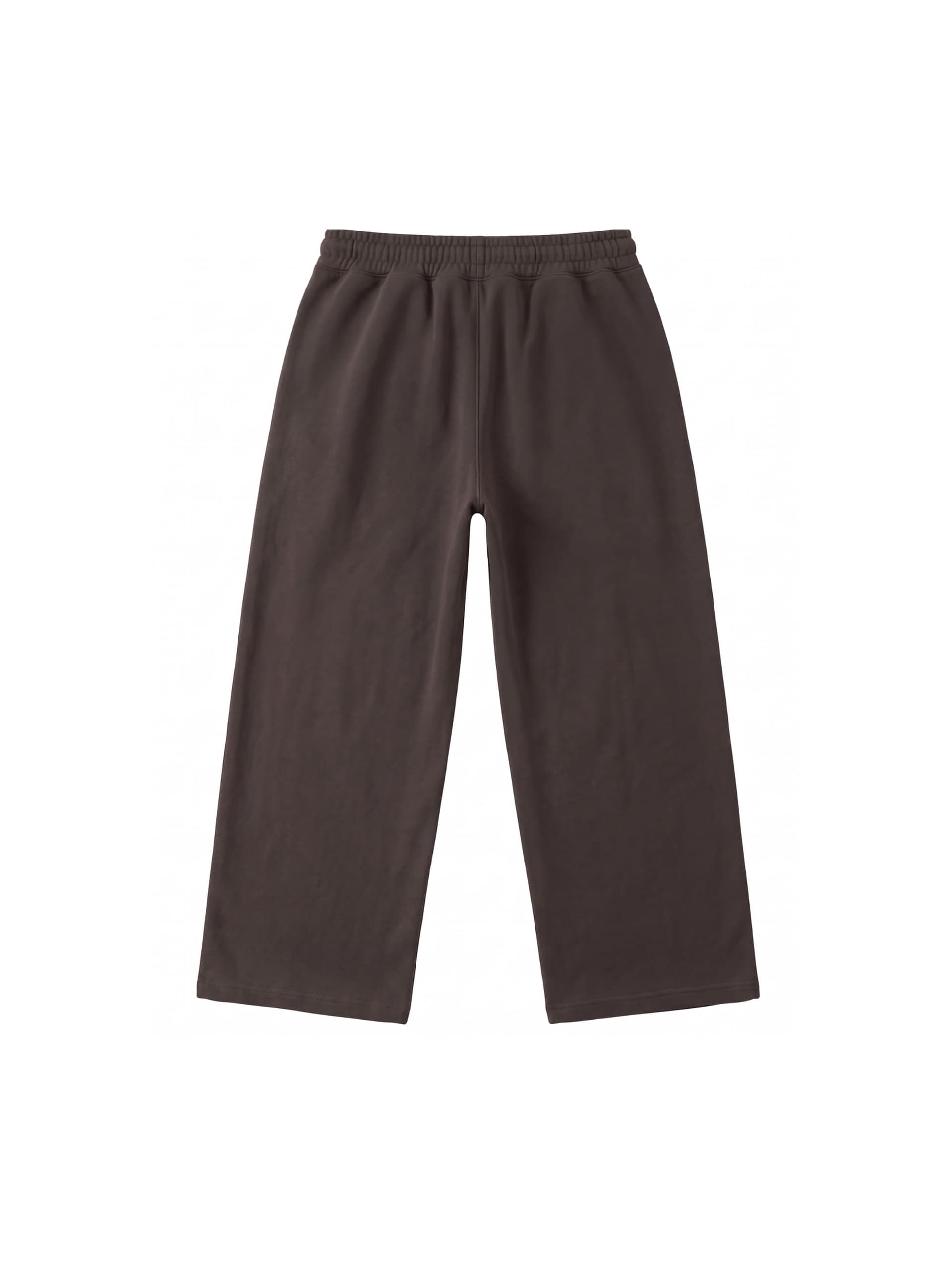 Pantalone Tuta Felpato Color Moro Gamba Dritta a Palazzo - 4