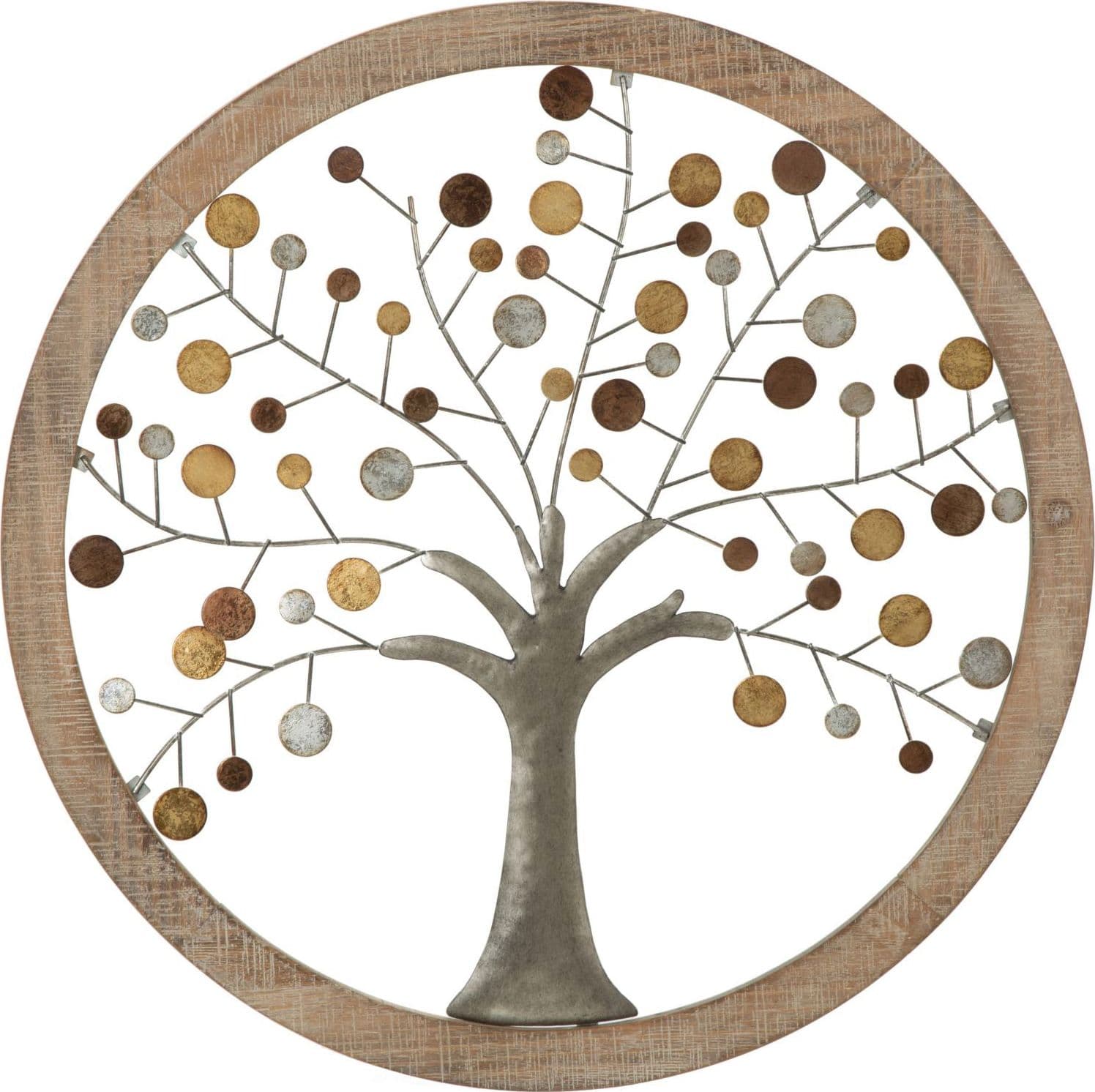 Albero decorativo in ferro e legno da muro per decorazioni ambienti – Mauro Ferretti Srl