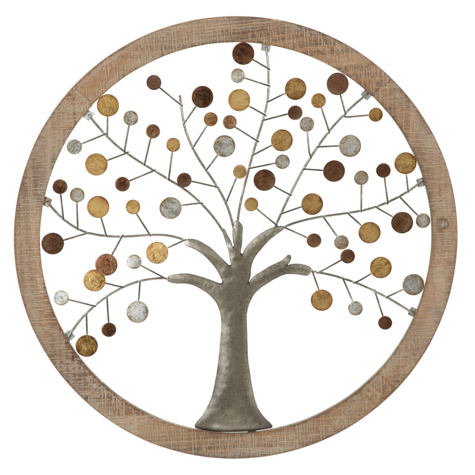 Albero decorativo in ferro e legno da muro per decorazioni ambienti - 11