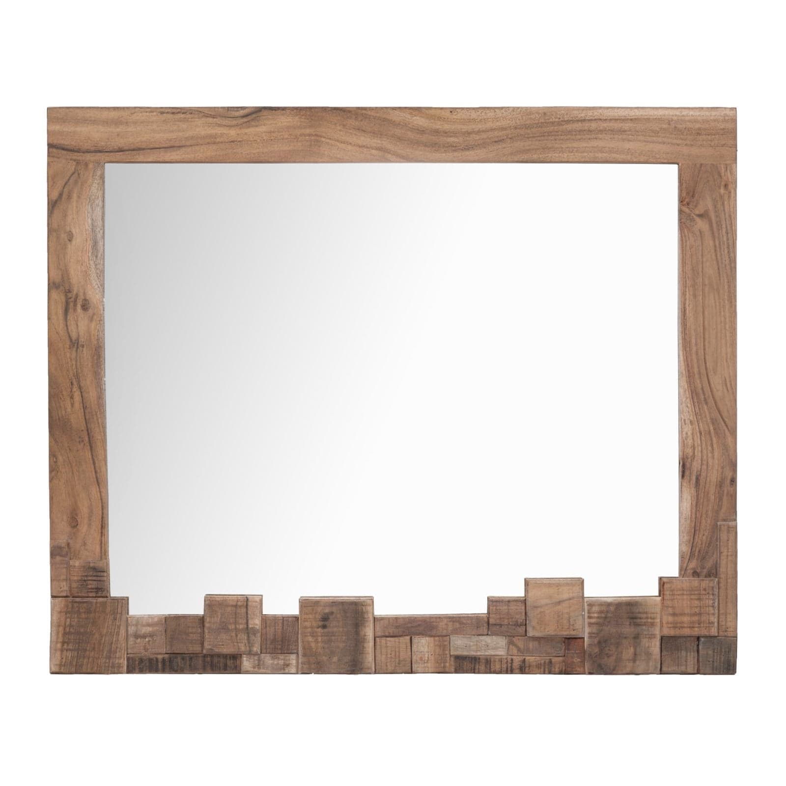 Specchio da parete "Mumbai" cornice in legno per salotti e camere da letto in Specchi da parete Decor Space - Altamura, commercioVirtuoso.it