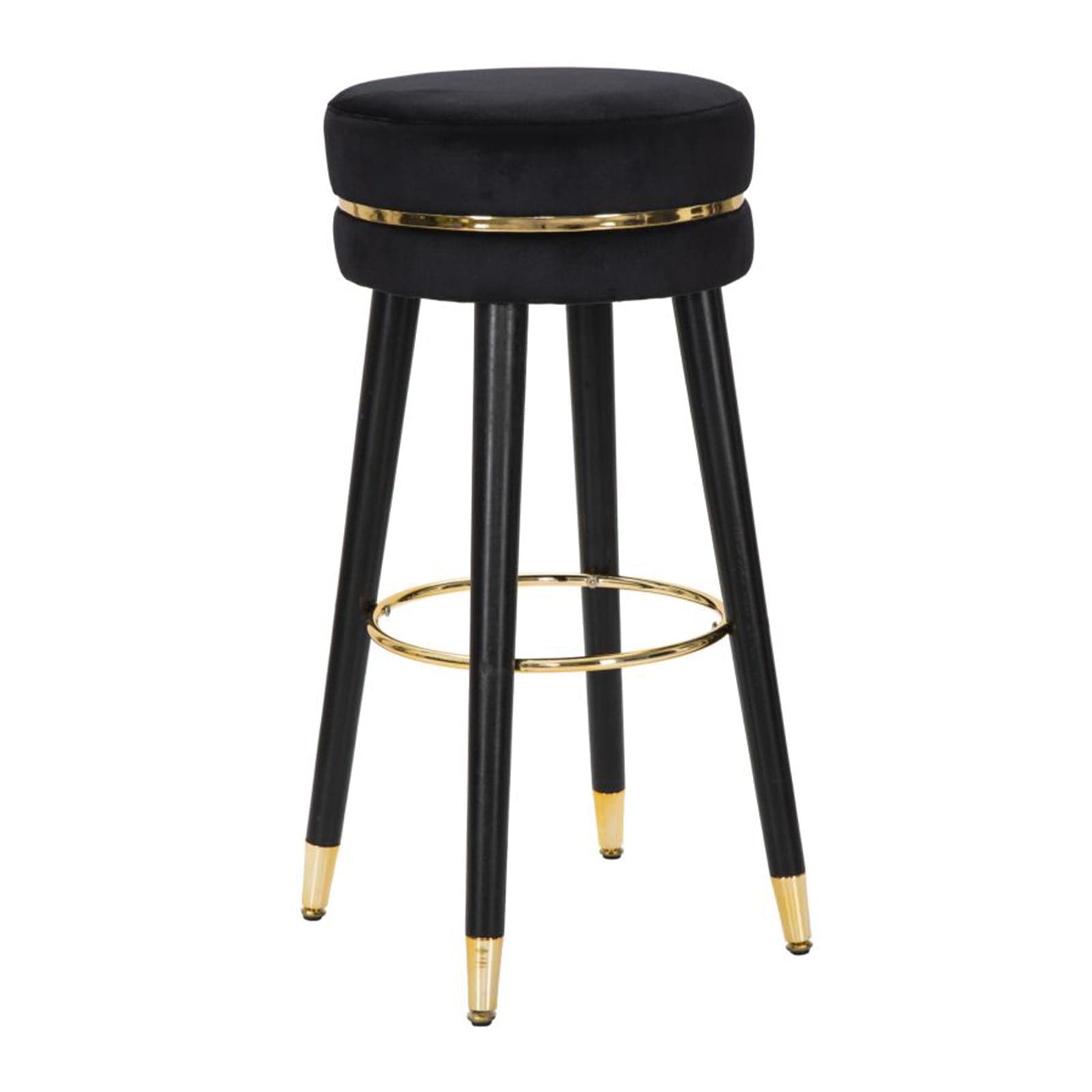 Sgabello da bar "Paris" in poliestere gambe in legno colore nero per interni - 31