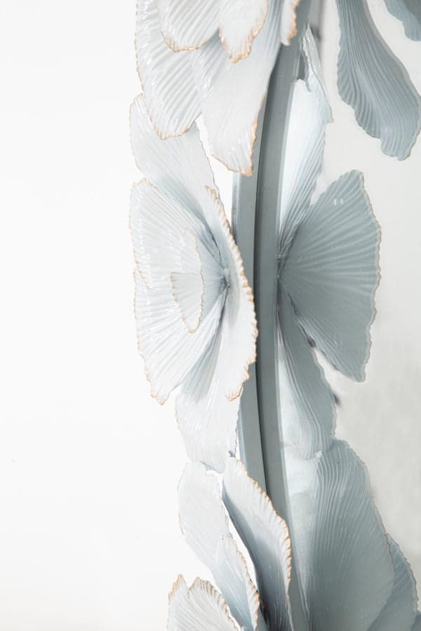 Specchio da parete fiori in ferro color bianco per bagni e camere da letto in Specchi da parete Decor Space - Altamura, commercioVirtuoso.it