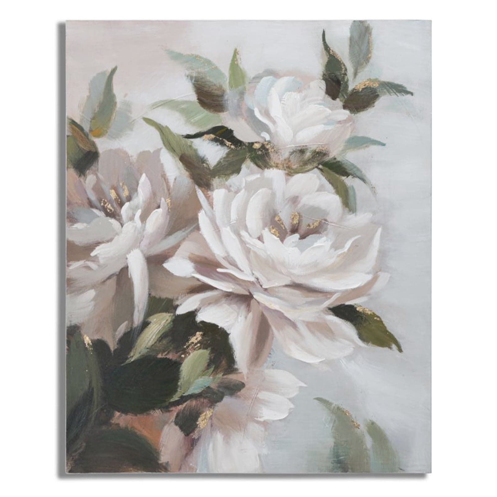 Dipinto su tela Crem Flower con intelaiatura in legno per decorazioni ambienti - 11