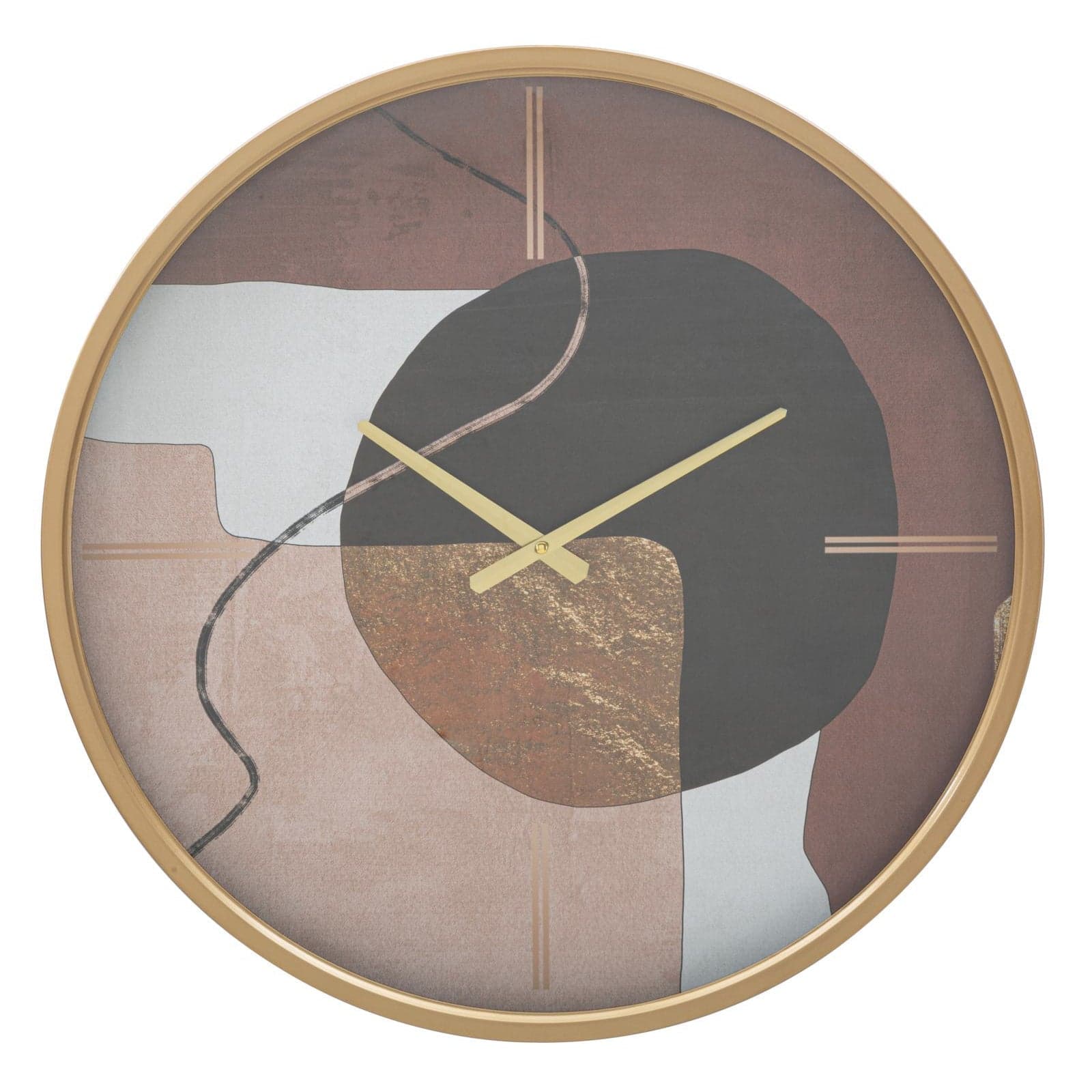 Orologio da parete in ferro, legno MDF e vetro per salotto e cucina - 16