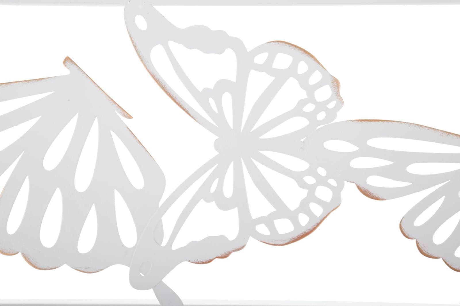 Specchio da parete rettangolare farfalle in ferro color bianco per bagni e camere da letto in Specchi da parete Decor Space - Altamura, commercioVirtuoso.it