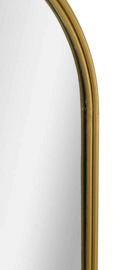 Specchio da parete con appendiabiti in ferro color oro per bagni e camere da letto in Specchi da parete Decor Space - Altamura, commercioVirtuoso.it