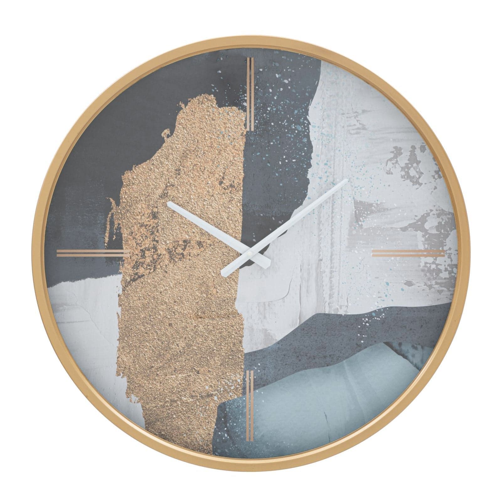 Orologio da parete in ferro, legno MDF e vetro per salotto e cucina - 14