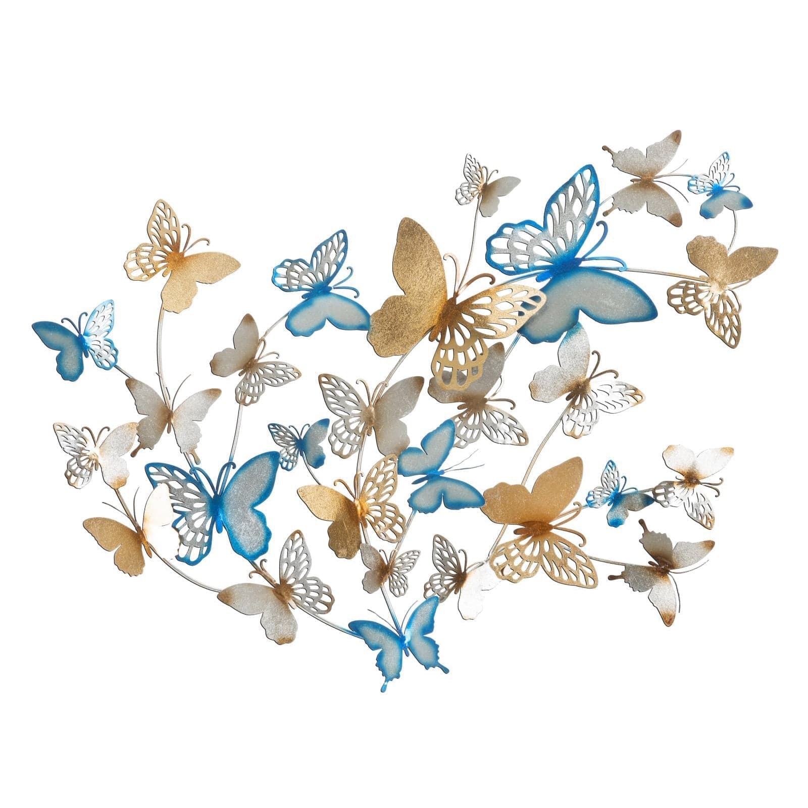 Pannello decorativo farfalle da muro in ferro per decorazioni ambienti - 12