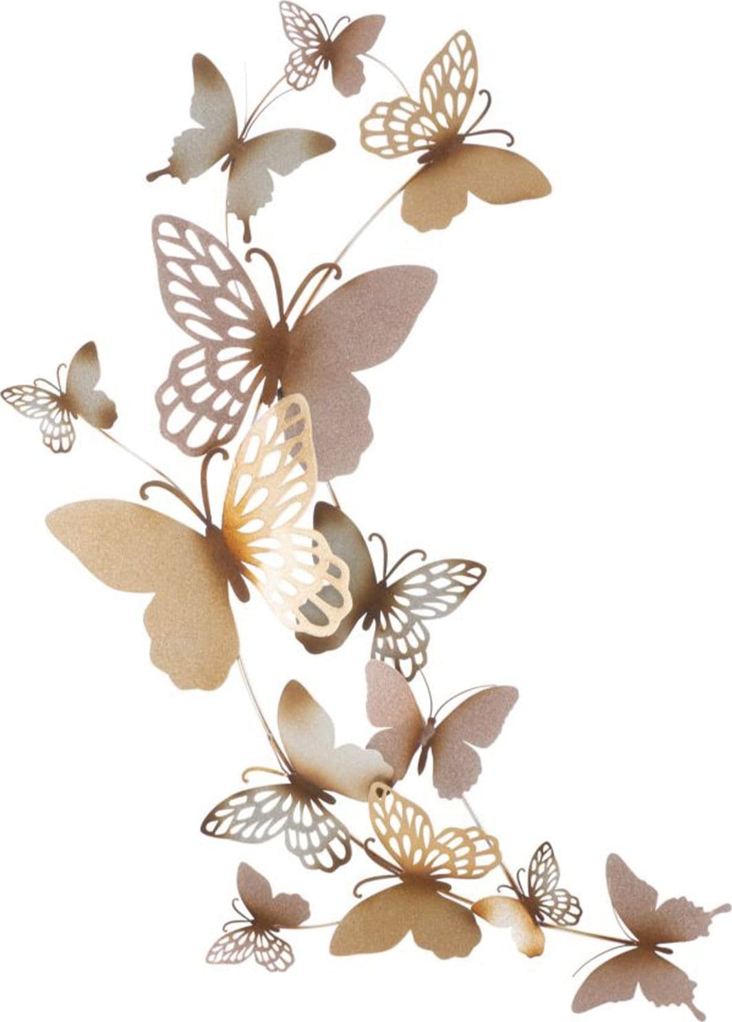 Pannello decorativo farfalle da muro in ferro per decorazioni ambienti - 18