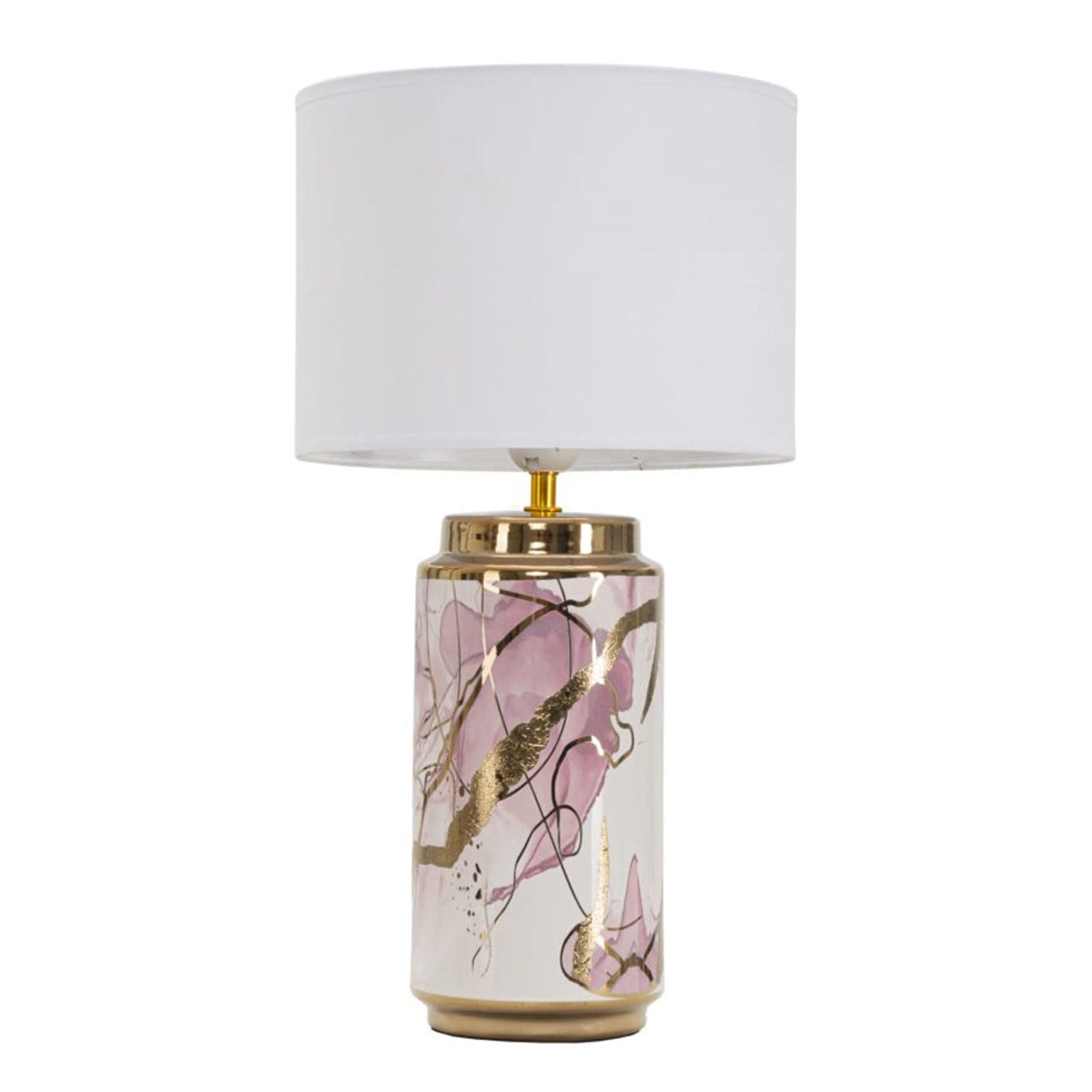 Lampada da tavolo struttura in ceramica, metallo e poliestere per interni - 9