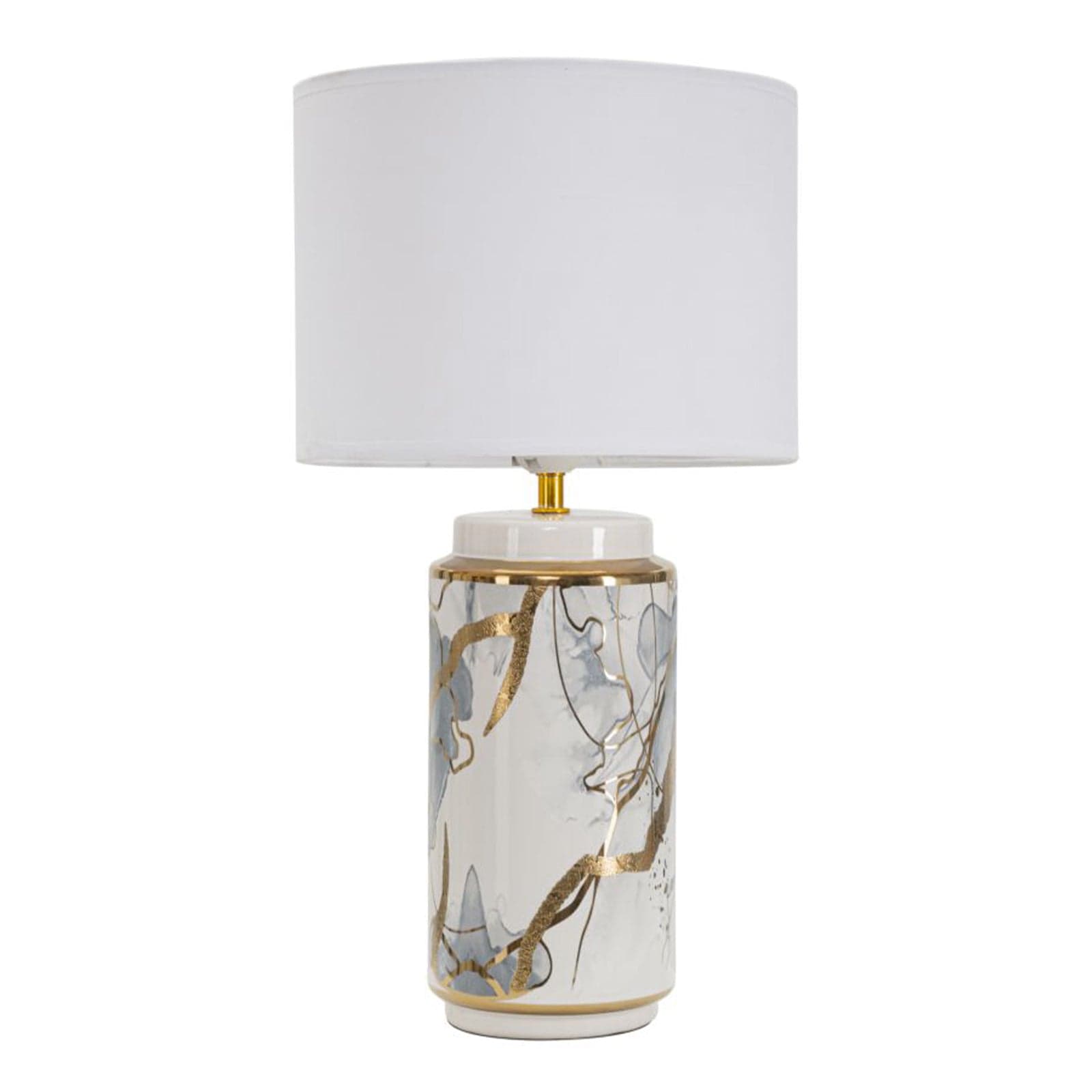 Lampada da tavolo struttura in ceramica, metallo e poliestere per interni - 10