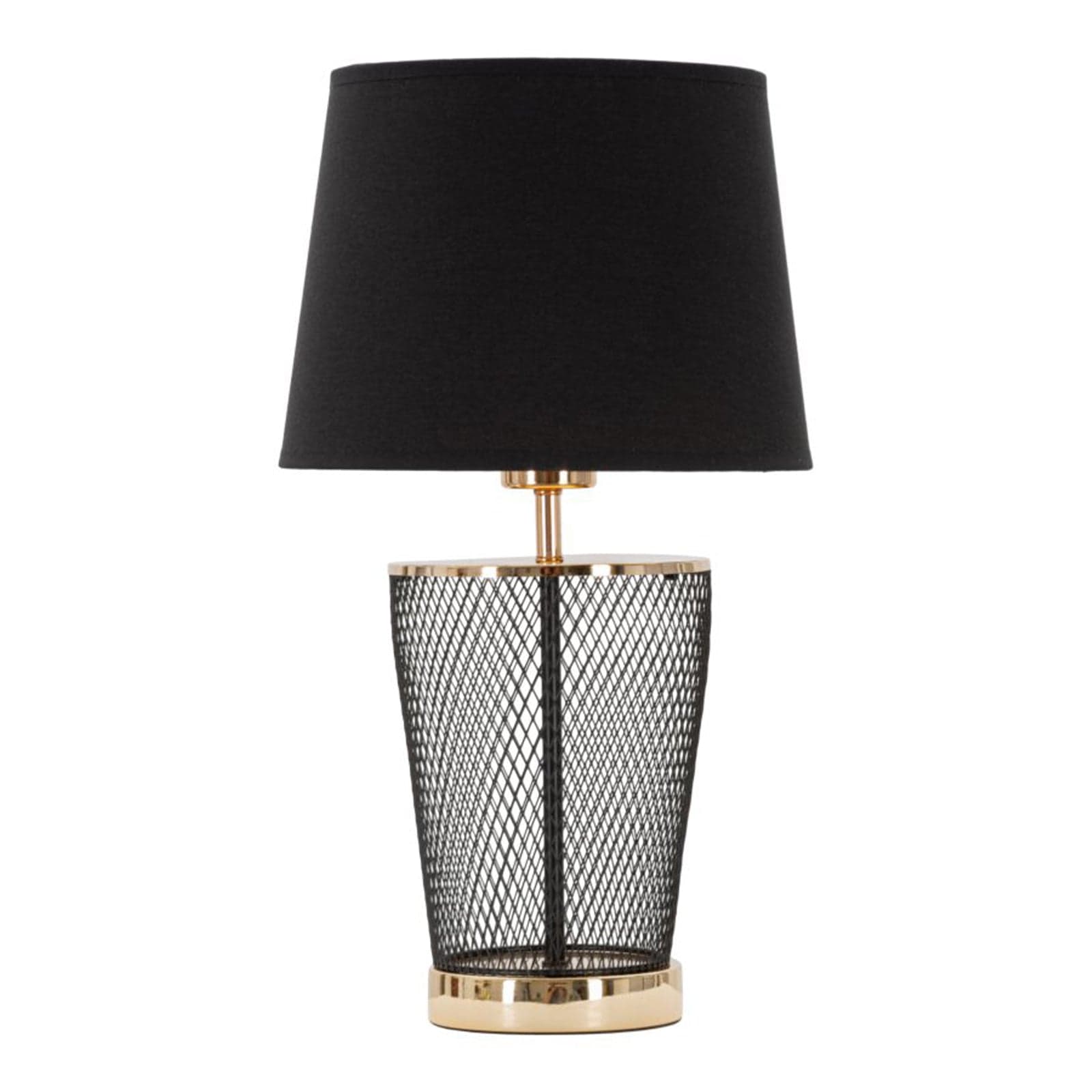 Lampada da tavolo "Chaine" struttura in metallo colore nero e tessuto per interni - 11
