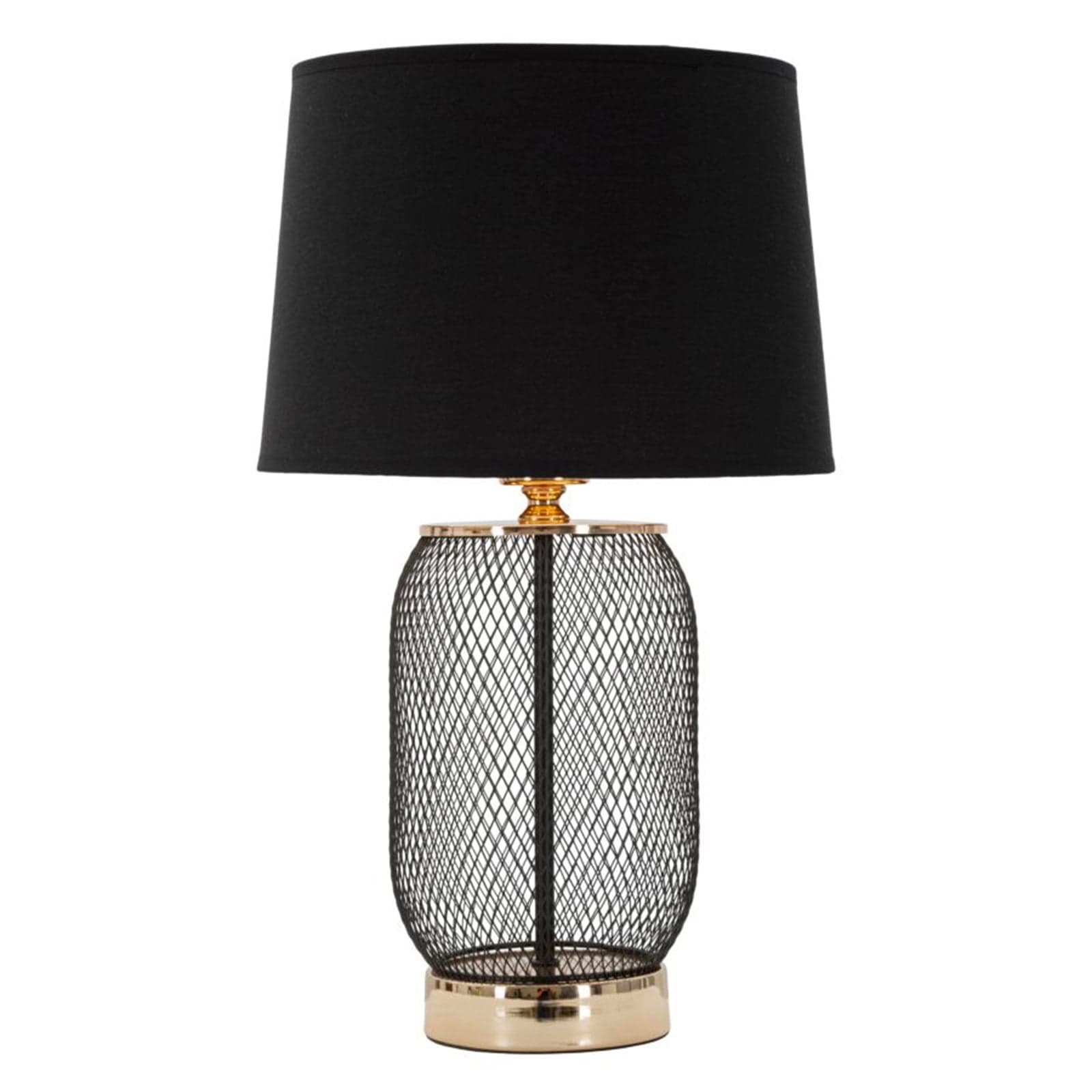 Lampada da tavolo "Chaine" struttura in metallo colore nero e tessuto per interni - 12