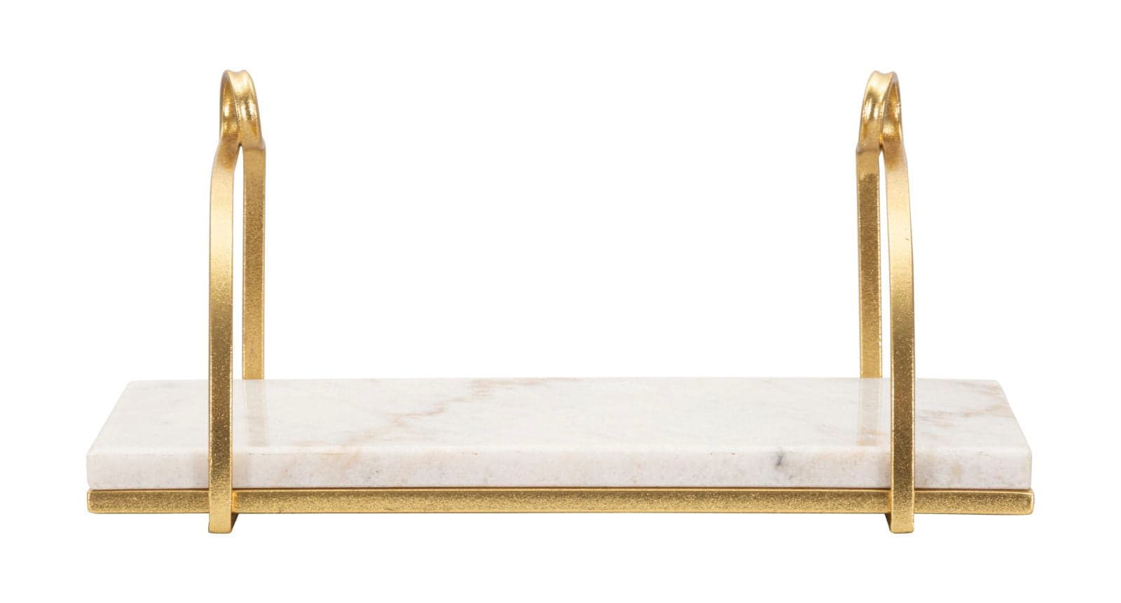 Mensola da muro struttura in metallo color oro e ripiano in marmo per interni in Mensole da muro La Zappa - Altamura, commercioVirtuoso.it