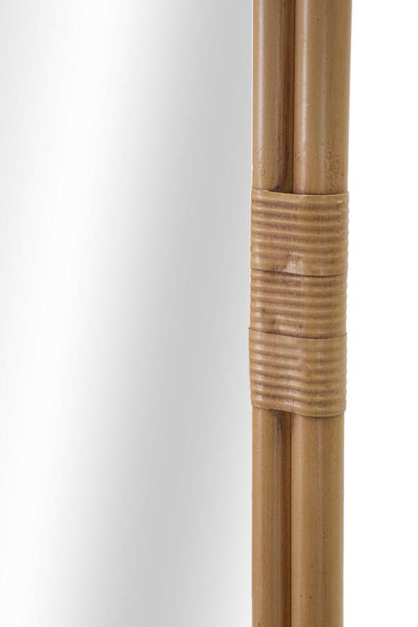 Specchio da terra in rattan con aste appendiabiti per bagni e camere da letto in Specchi da parete Decor Space - Altamura, commercioVirtuoso.it
