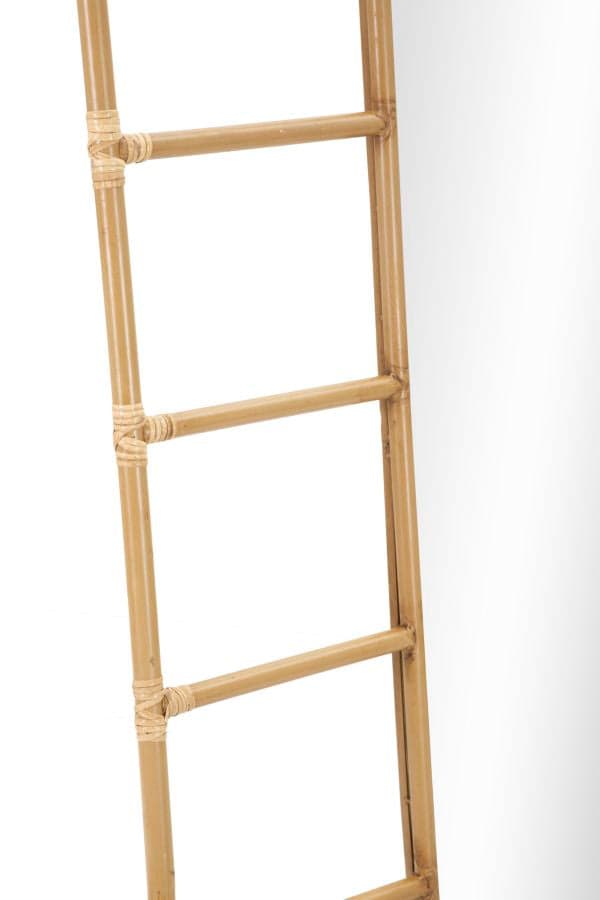 Specchio da terra in rattan con aste appendiabiti per bagni e camere da letto in Specchi da parete Decor Space - Altamura, commercioVirtuoso.it