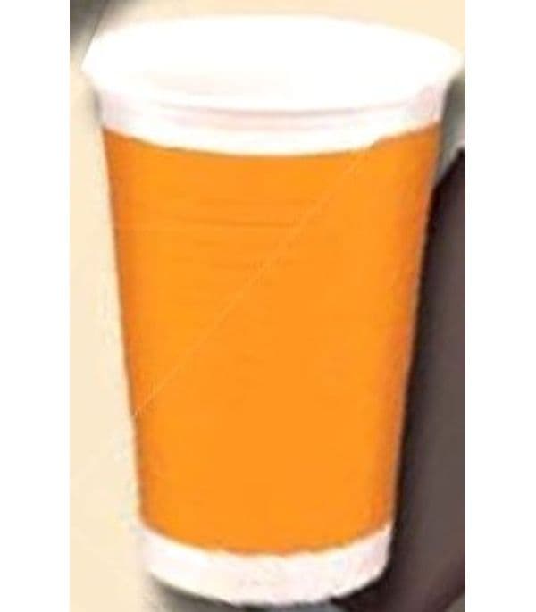 HOSTI - 10 BICCHIERI IN PLASTICA 0.2l - COLORE ARANCIONE - LINEA "GARDA LIFESTYLE"