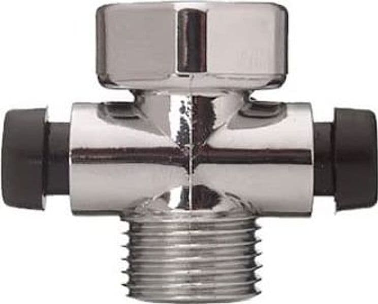 MASIDEF - STOP PER DOCCIA IN PVC 1/2" - CON FILETTATURA INTERNA/ESTERNA - CROMATO