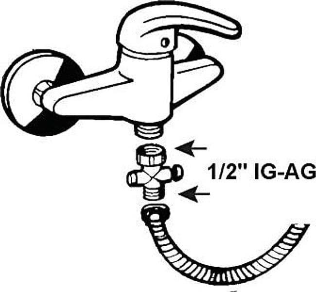 MASIDEF - STOP PER DOCCIA IN PVC 1/2" - CON FILETTATURA INTERNA/ESTERNA - CROMATO in Porte doccia Stockdoc - Terni, commercioVirtuoso.it