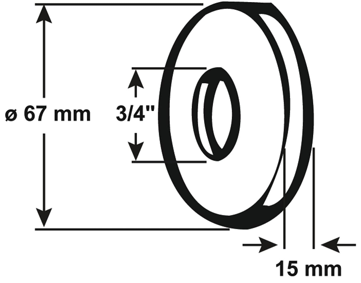 CORNAT - ROSETTA PER RUBINETTO CROMATA 3/4"X15X67MM in Bocchette Stockdoc - Terni, commercioVirtuoso.it