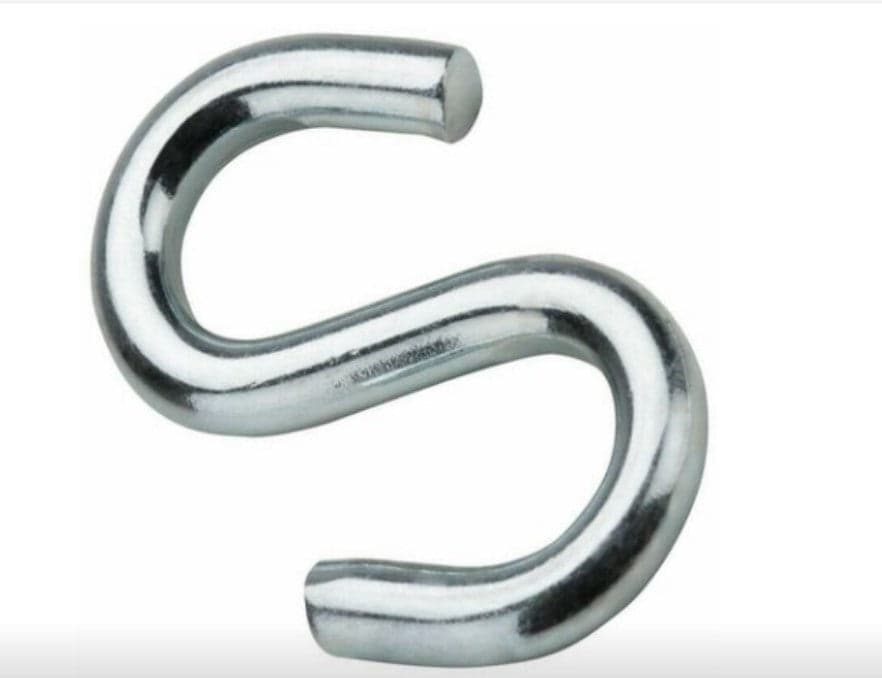 MAGGI GROUP - 15 PEZZI - GANCI AD "S" ZINCO-CROMATI 4MM *