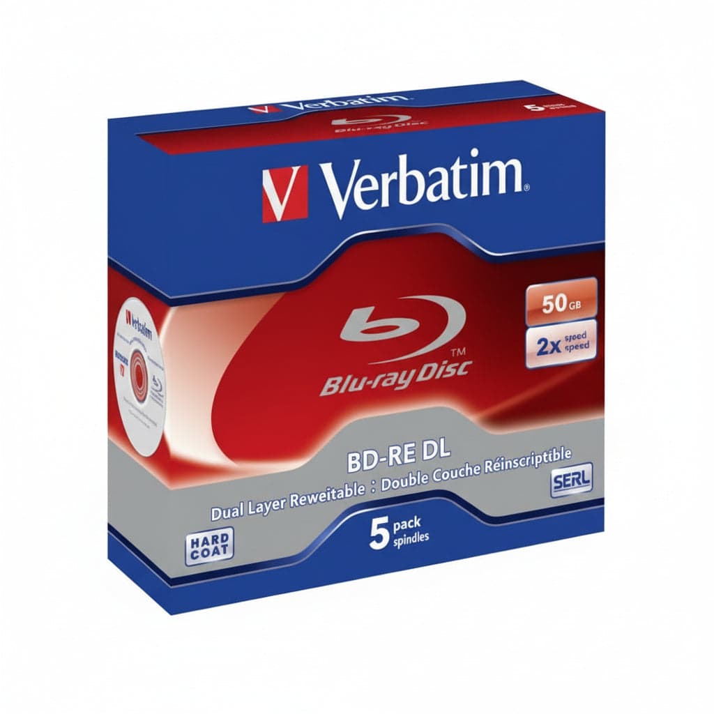 Verbatim bd-re dl 50gb 2 x 5 pack jewel case 5 pz - 43760