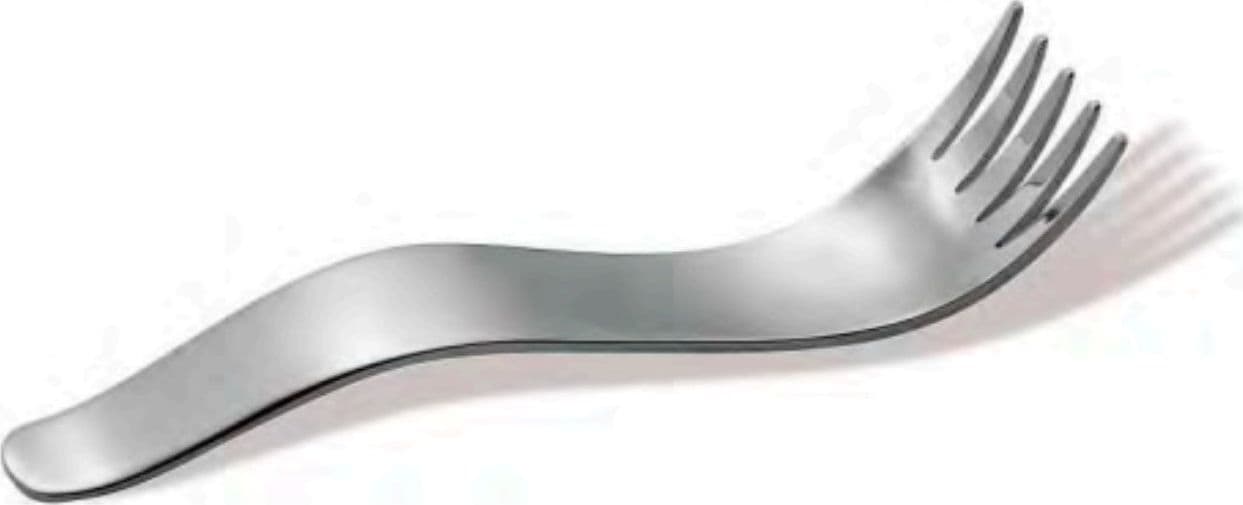PICARD&WIELPUTZ - FORCHETTINA RICURVA LINEA MODERNA PER APERITIVO "FORK RECLINING" *