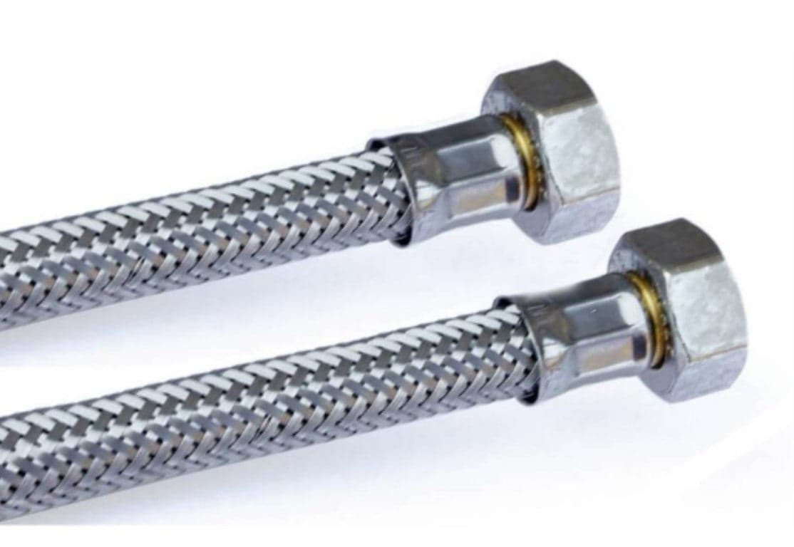 ATTACCHINO FLESSIBILE PER MONOCOMANDO 500MM - RACCORDO F1/2"- F1/2" - IN ACCIAIO INOX