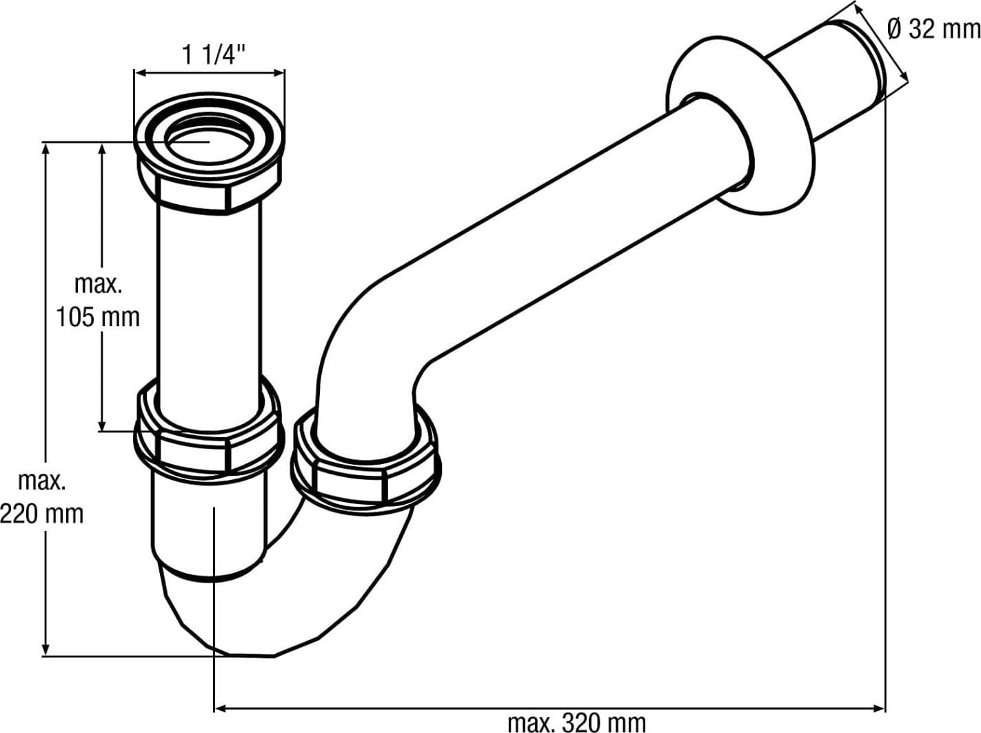 MASIDEF - SIFONO ANTIODORI PER LAVABO 1/4" IN OTTONE CROMATO 120MM in Trappole Stockdoc - Terni, commercioVirtuoso.it