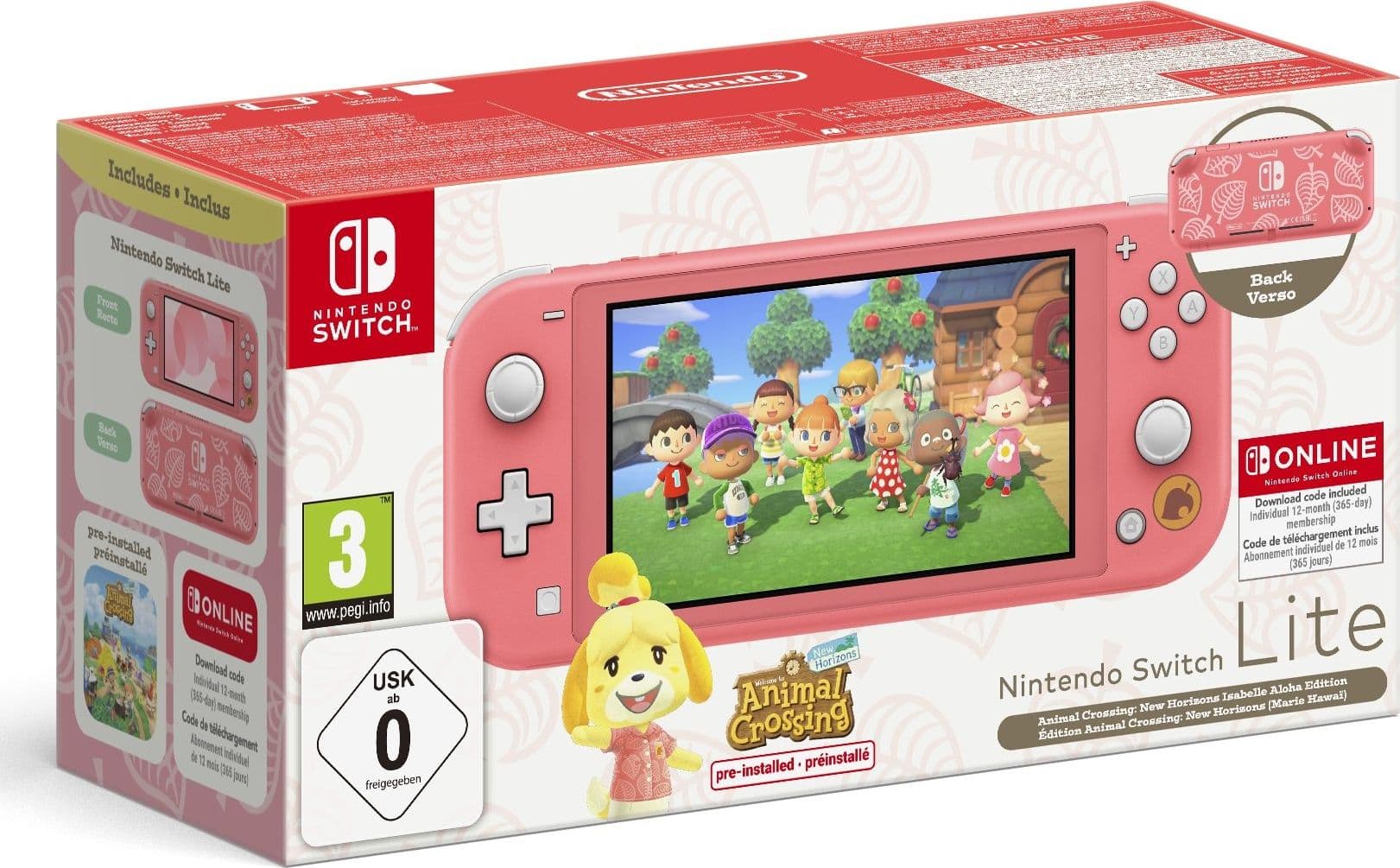 Nintendo switch lite ed. speciale acnh+nso 12m - 10014342