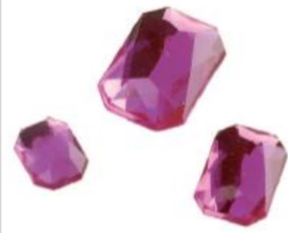 GUTERMANN - 80 PEZZI - PIETRE "GLAMOUR" OTTAGONO IN STRASS-ACRILICO - COLORE ROSA