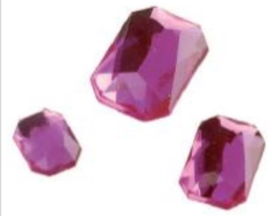 GUTERMANN - 80 PEZZI - PIETRE "GLAMOUR" OTTAGONO IN STRASS-ACRILICO - COLORE ROSA