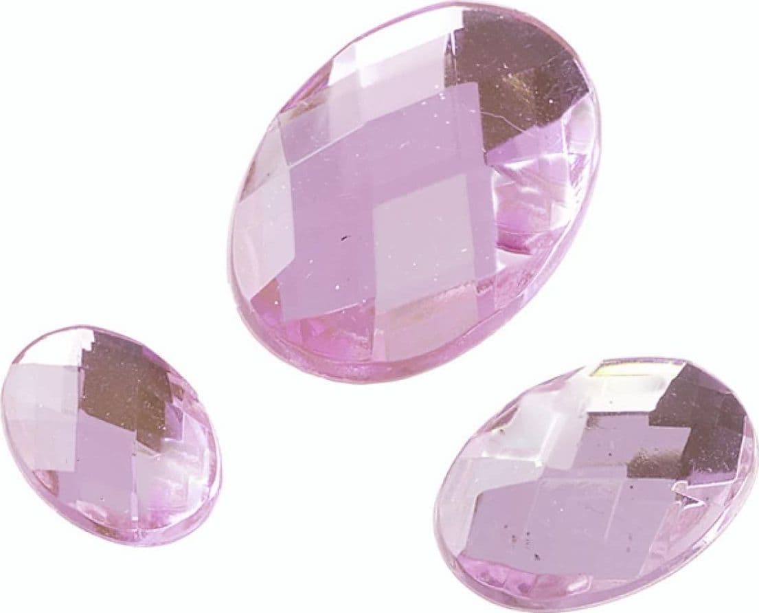 GUTERMANN - 43 PEZZI - PIETRE "GLAMOUR" OVALI IN STRASS-ACRILICO - COLORE ROSE'