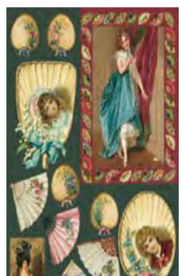 CALAMBOUR - FOGLIO DI CARTA DECOUPAGE "CHR 04"
