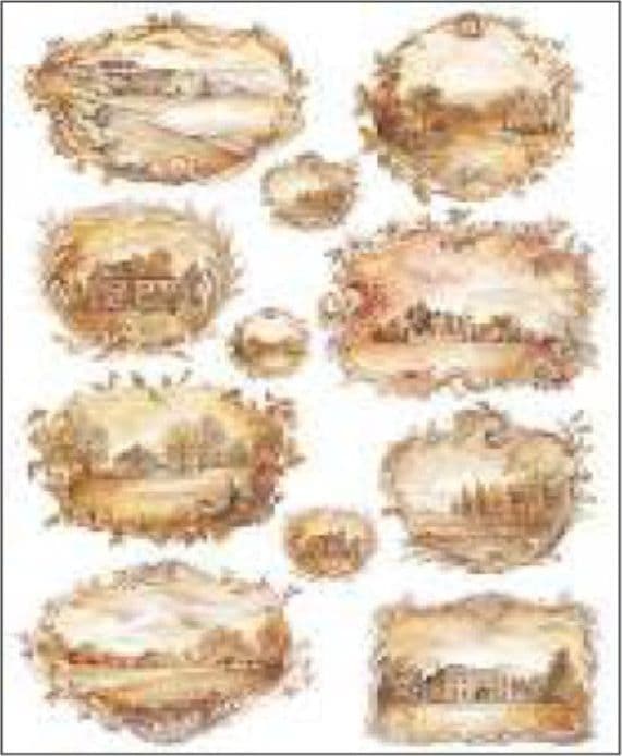 CALAMBOUR - FOGLIO DI CARTA DECOUPAGE "CAL 189/F"