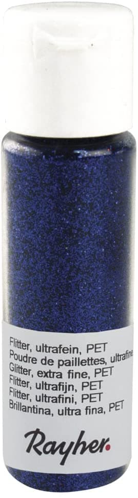 RAYHER - GLITTER ULTRAFINE "PET" 20ML - COLORE BLU ZAFFIRO