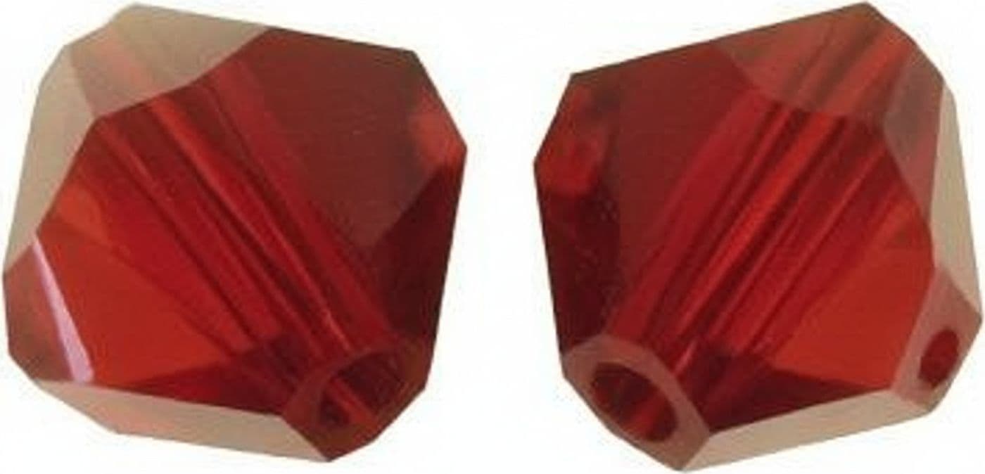RAYHER - 25 PEZZI - PERLE DI CRISTALLO "SWAROVSKI" FORMA ROMBO Ø4MM - COLORE GRANADO