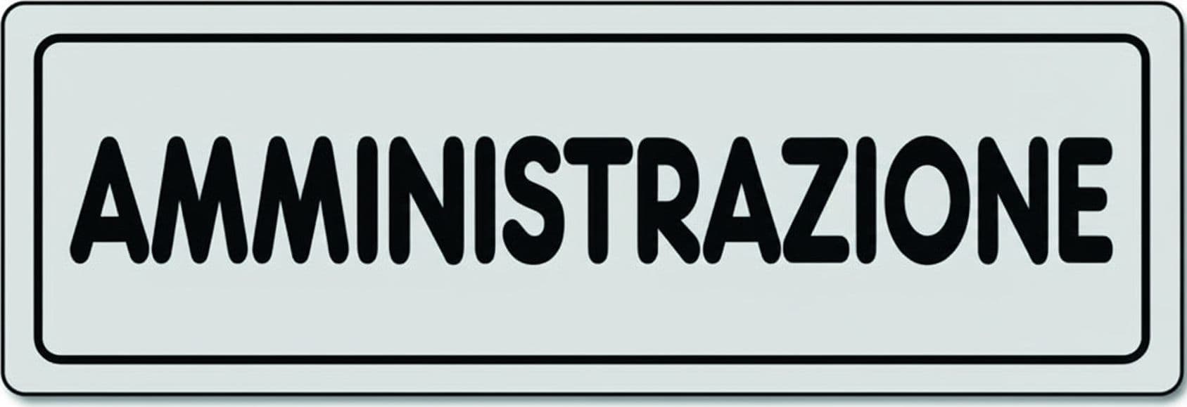 PUBBLICENTRO - ETICHETTA ADESIVA "AMMINISTRAZIONE" 150X50MM