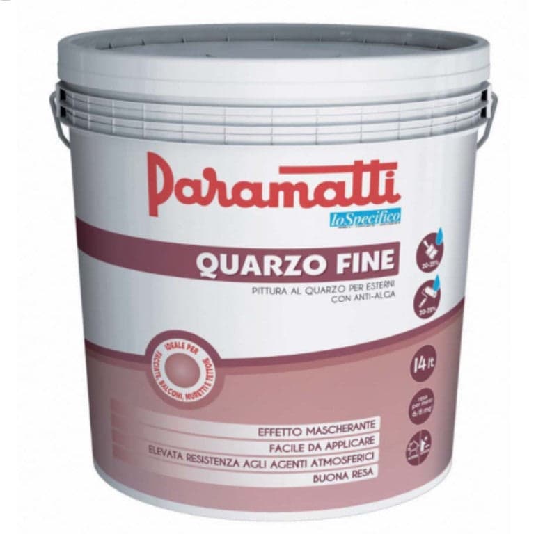 PARAMATTI - QUARZO FINE "LO SPECIFICO" 14LT - PER ESTERNI COLORE BIANCO