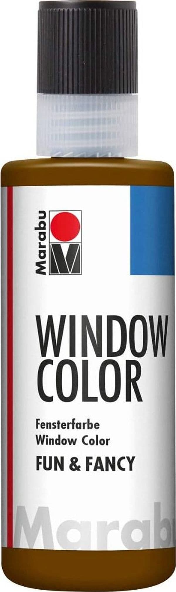 MARABU - "FUN&FANCY" COLORE A BASE D'ACQUA PER VETRI 8OML - COLORE MARRONE SCURO 045