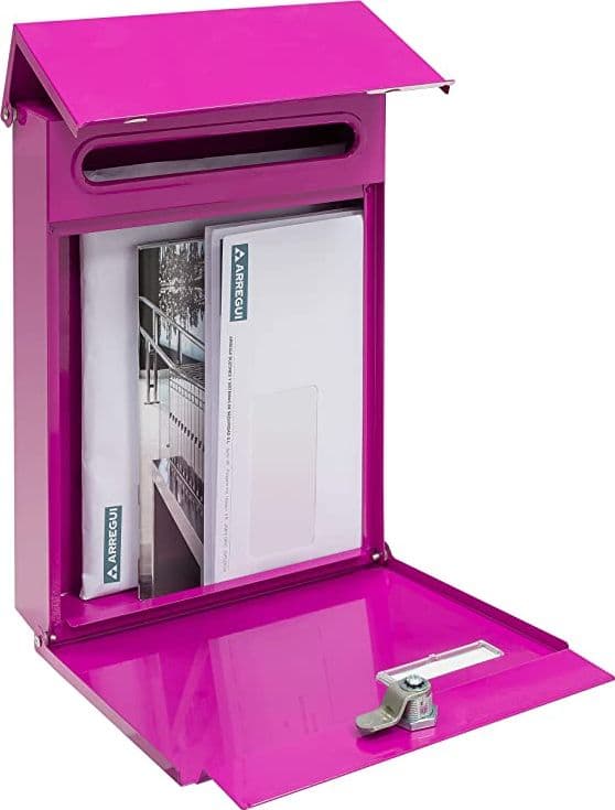 ARREGUI - CASSETTA PER POSTA DA ESTERNO - REALIZZATA IN ACCIAIO COLOR MAGENTA - LINEA "LINE" in Cassette postali con fissaggio a parete Stockdoc - Terni, commercioVirtuoso.it