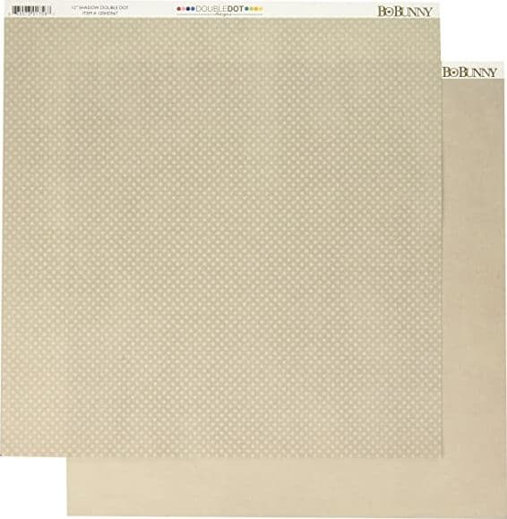 BOBUNNY - CARTONCINO STRUTTURATO FRONTE/RETRO "DOUBLEDOT" 12x12CM - COLORE OMBRA