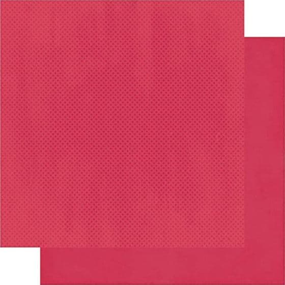 BOBUNNY - CARTONCINO STRUTTURATO FRONTE/RETRO "DOUBLEDOT" 12x12CM - COLORE ROSSO