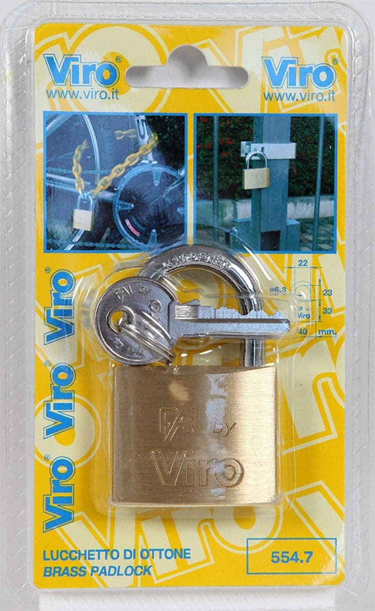 VIRO - LUCCHETTO "FAI" CON ARCO CORTO ANTIABRASIONE 60MM