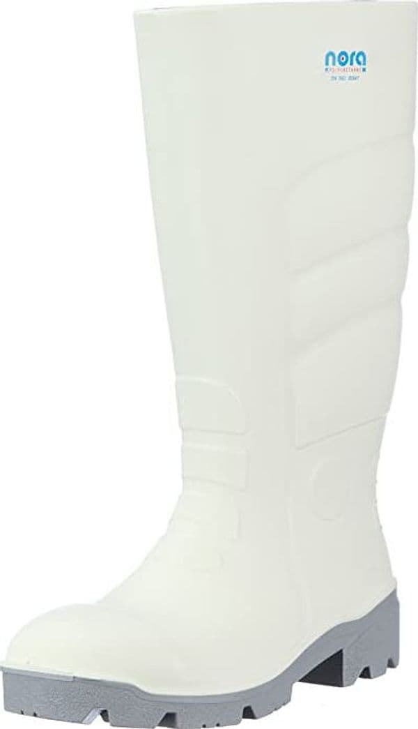 NORA - STIVALI IN POLIURETANO LINEA "MAX PU" TAGLIA 48 - COLORE BIANCO/GRIGIO