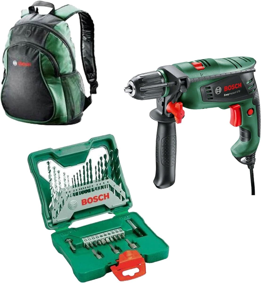BOSCH - TRAPANO ELETTRICO EASYIMPACT 570 E VALIGETTA E ACCESSORI X33PZ - 570 Watt in Trapani avvitatori Stockdoc - Terni, commercioVirtuoso.it