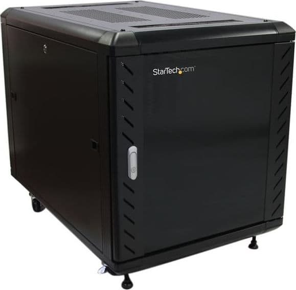 Startech.com armadio server rack chiuso a ribalta 12u 90 cm con ruote - RK1236BKF